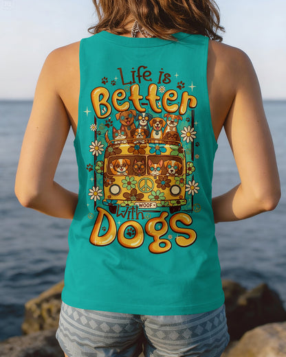LIFE IS BETTER WITH DOGS ALL OVER PRINT - TYQY0807263