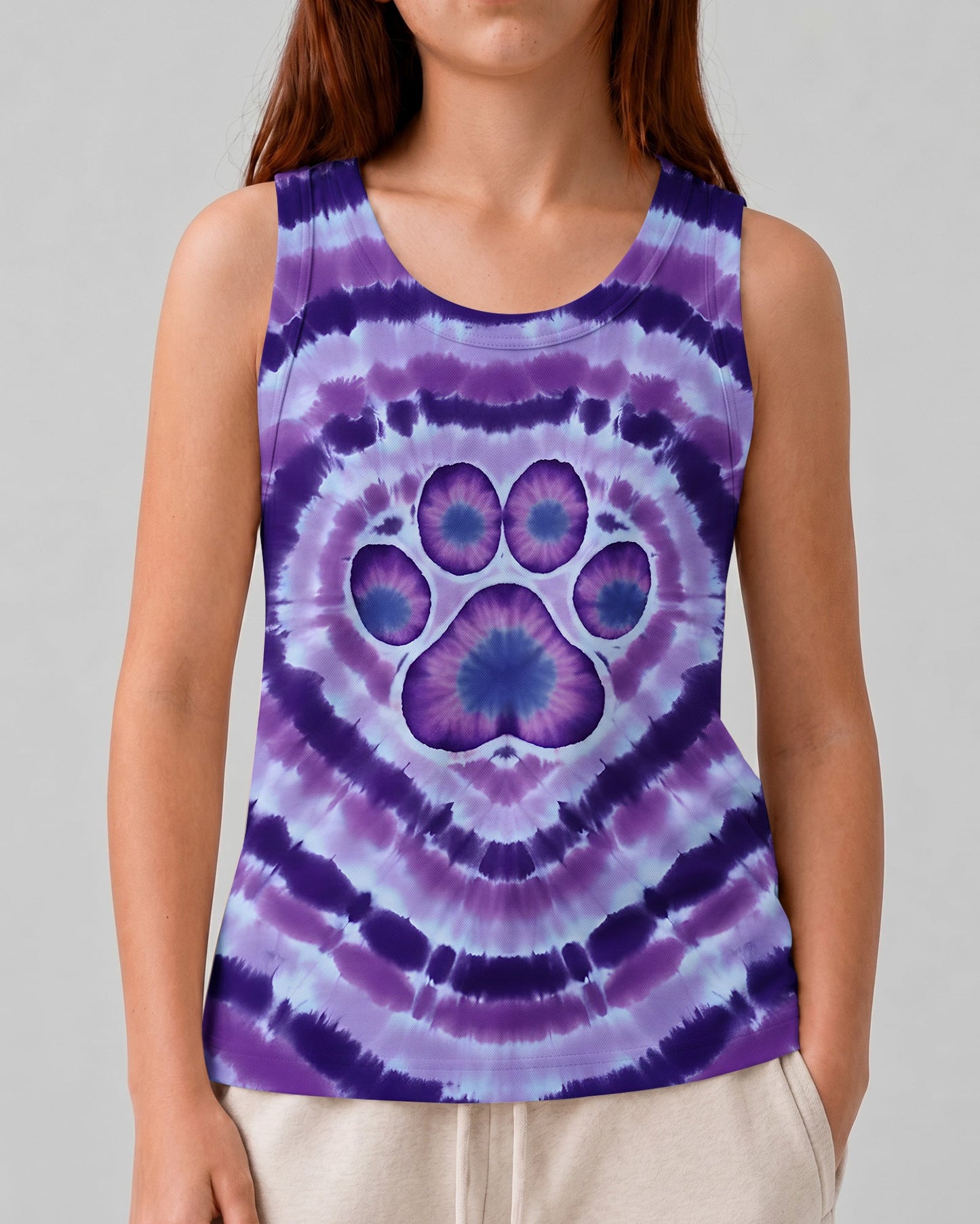 PAW PRINT PURPLE KIDS ALL OVER PRINT - TYQY1106263