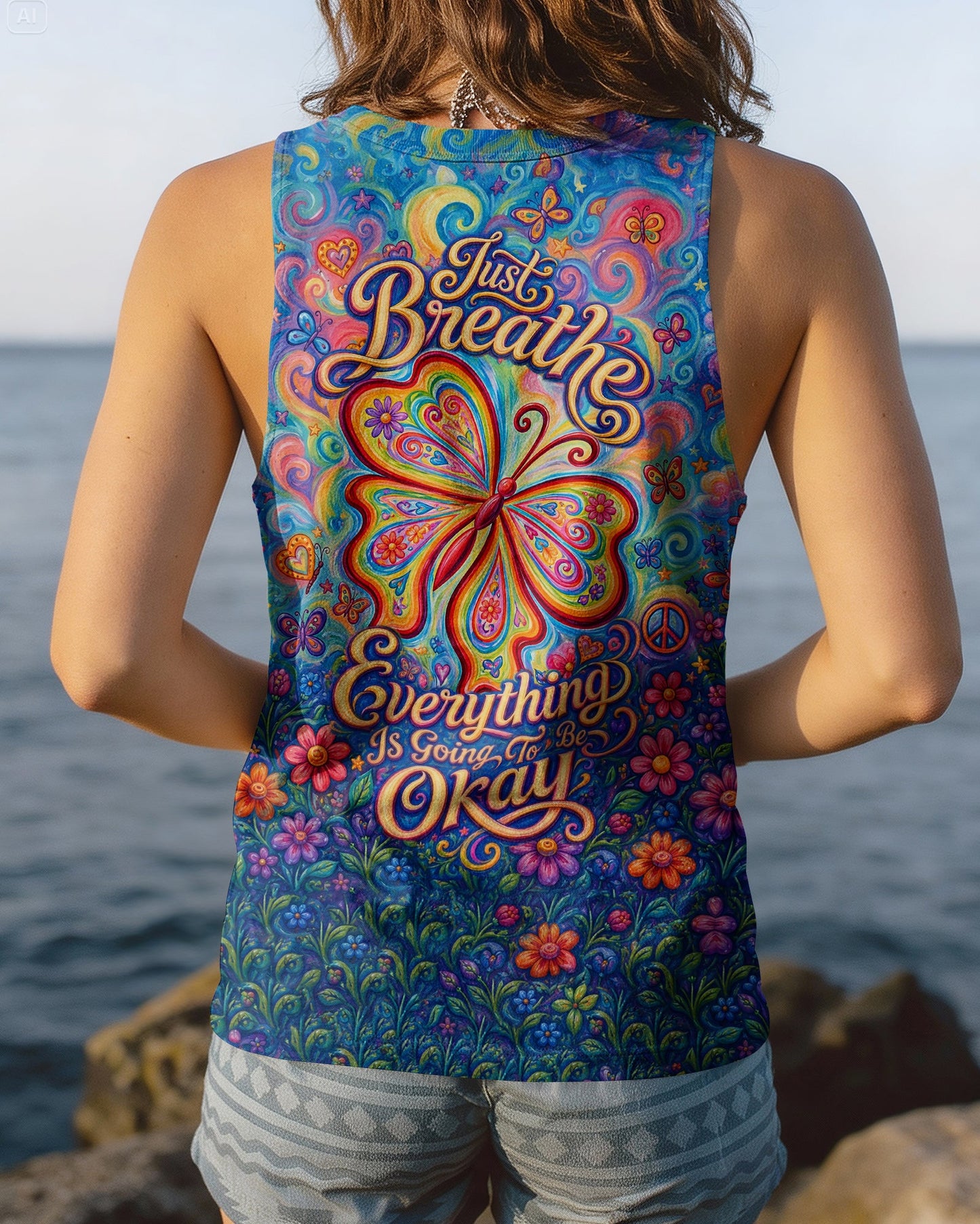 JUST BREATHE BUTTERFLY ALL OVER PRINT - TLTW1205262