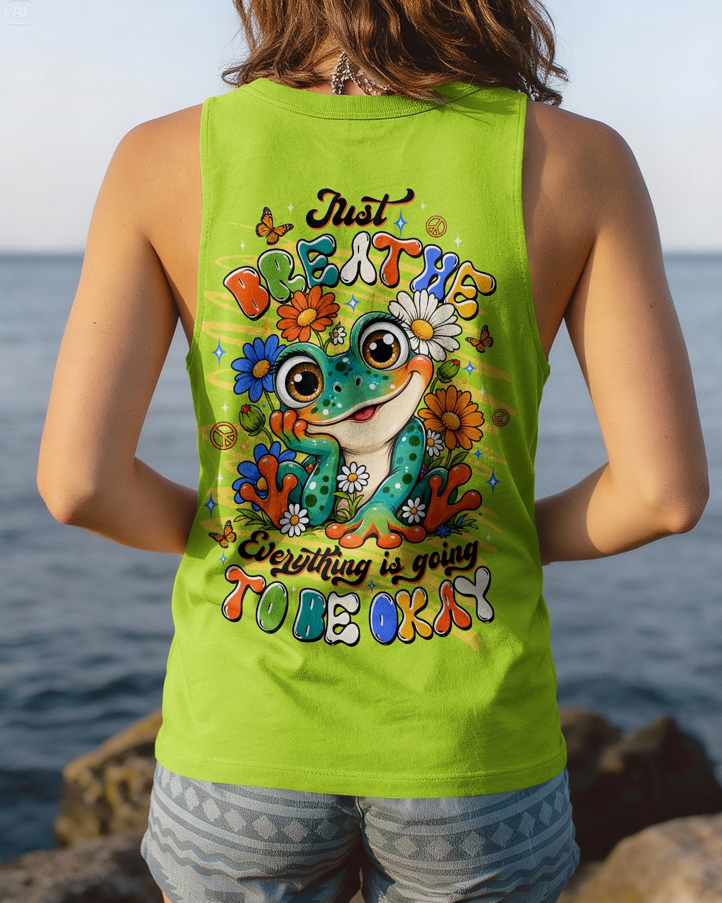 JUST BREATHE FROG ALL OVER PRINT - TLTW1906264