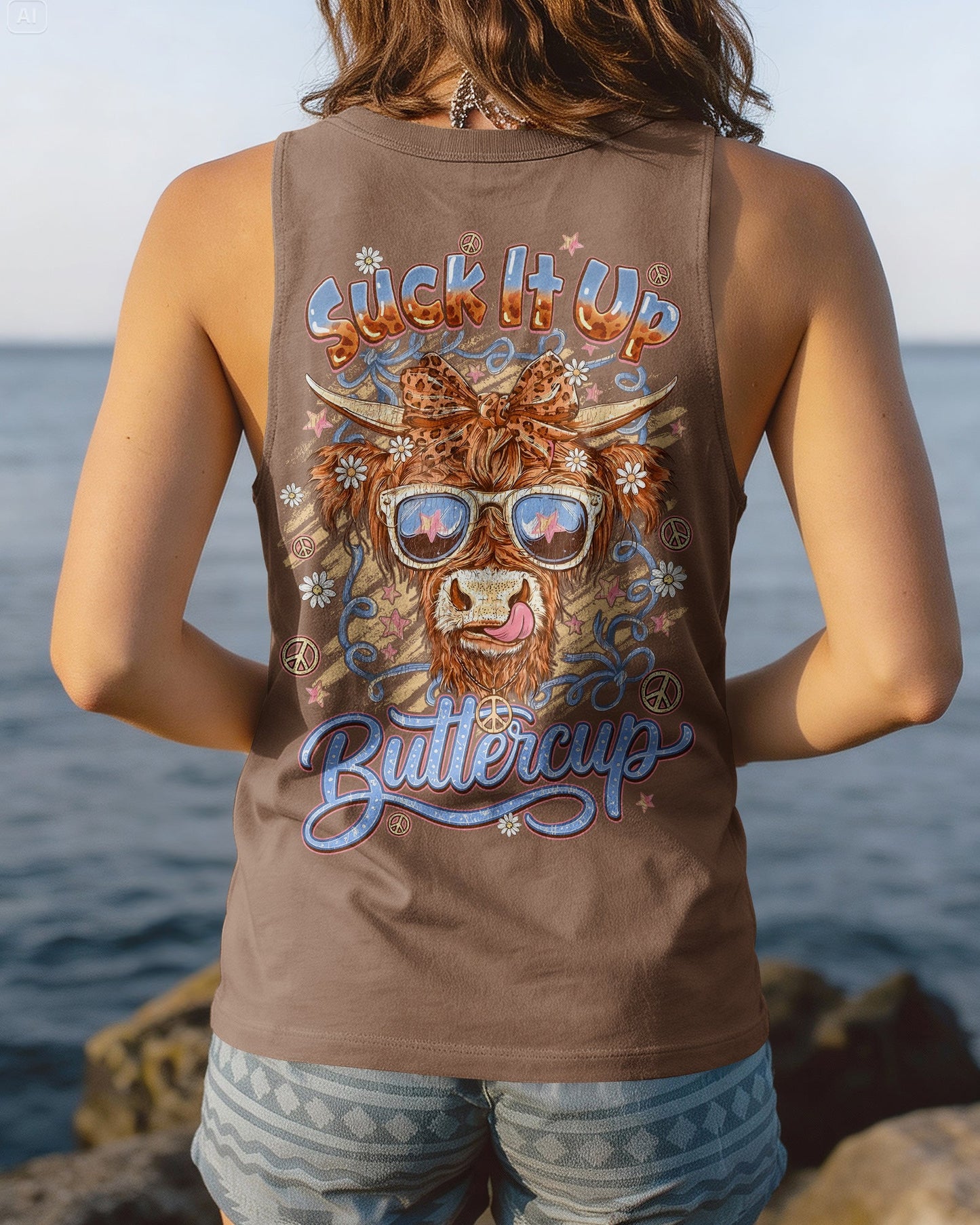 SUCK IT UP BUTTERCUP COW ALL OVER PRINT - TYQY2905261