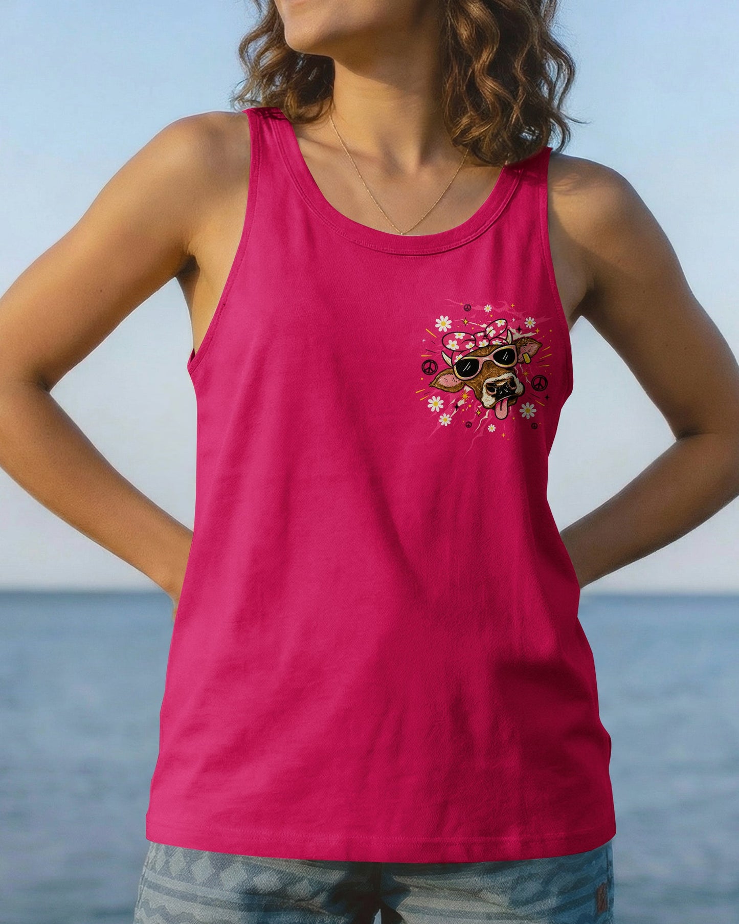 LITTLE BIT A HOT MESS COW ALL OVER PRINT  - TLTW1706264