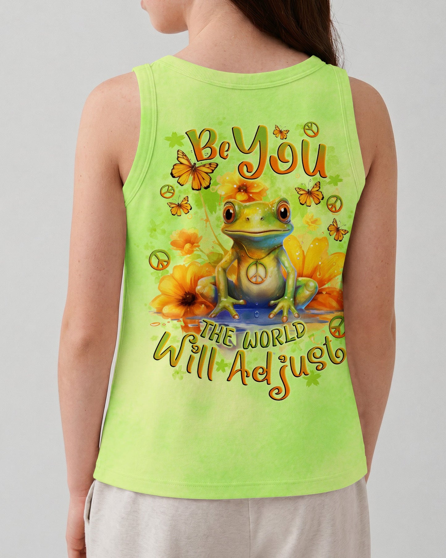 BE YOU THE WORLD WILL ADJUST FROG KIDS ALL OVER PRINT - TLNO1512233