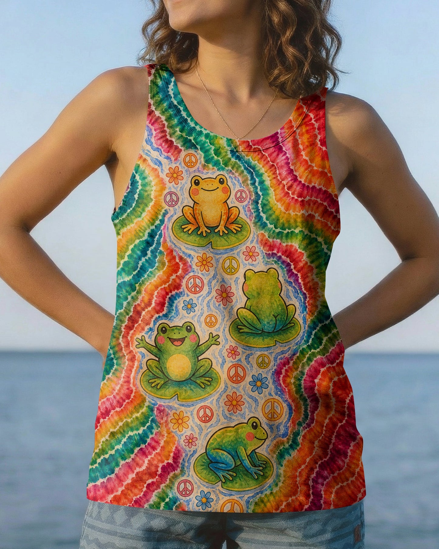 PEACEFUL FROG RAINBOW RIVER ALL OVER PRINT - KMTM1806262