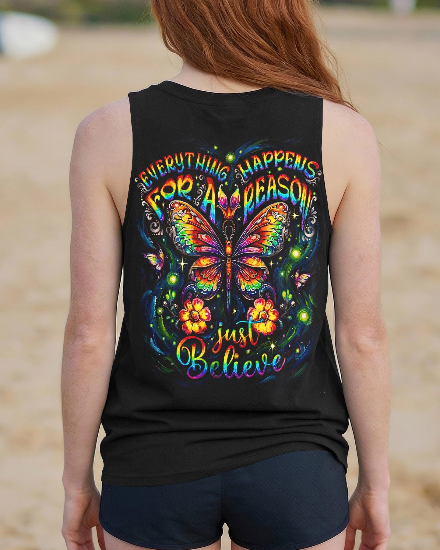 JUST BELIEVE BUTTERFLY GLOW ALL OVER PRINT - KM2404261