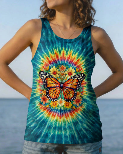 JUST BREATHE BUTTERFLY FLORAL SWIRL ALL OVER PRINT - TLHG0704262