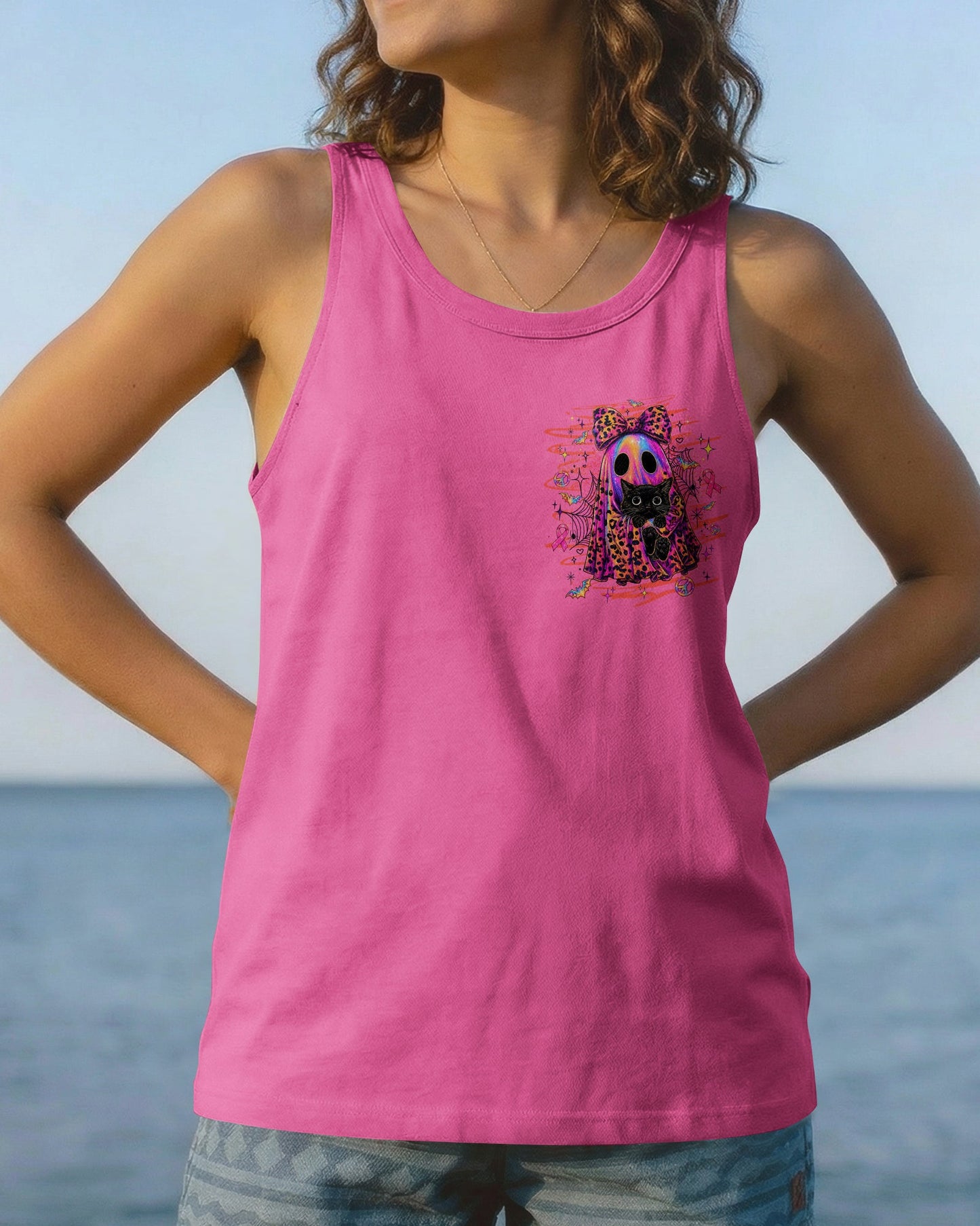 IN OCTOBER WE WEAR PINK BOO BLACK CAT BREAST CANCER AWARENESS ALL OVER PRINT  - TLTW1507265