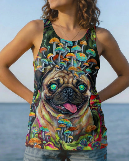 VIBRANT PUG MAGIC MUSHROOM ALL OVER PRINT - RITD0906261