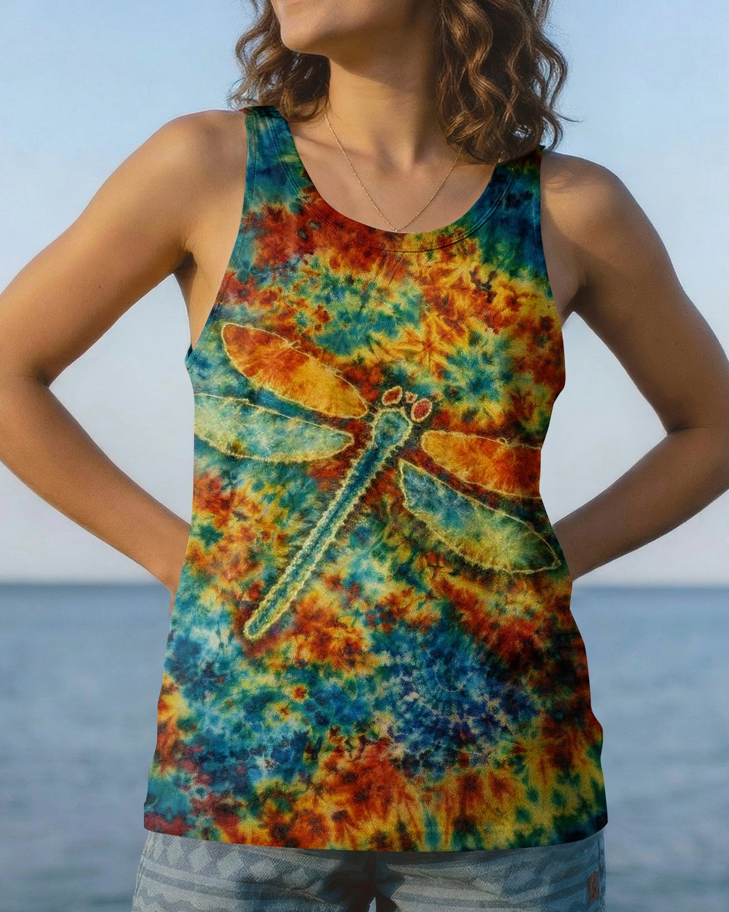 JUST BREATHE DRAGONFLY SWIRL  ALL OVER PRINT  - TLTW1704261