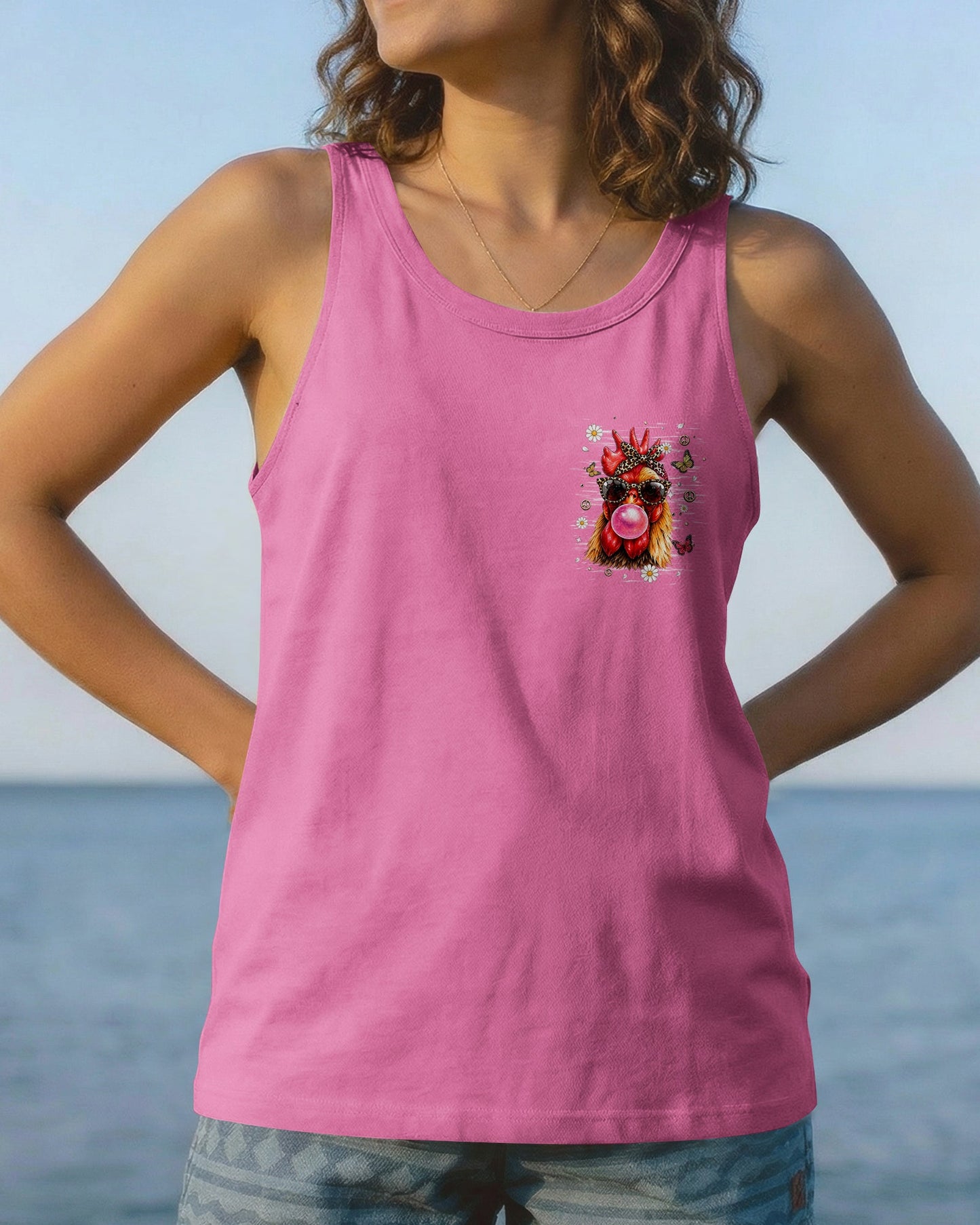TOO COOL TO BE CLUCKED WITH CHICKEN ALL OVER PRINT  - TLHN1006261