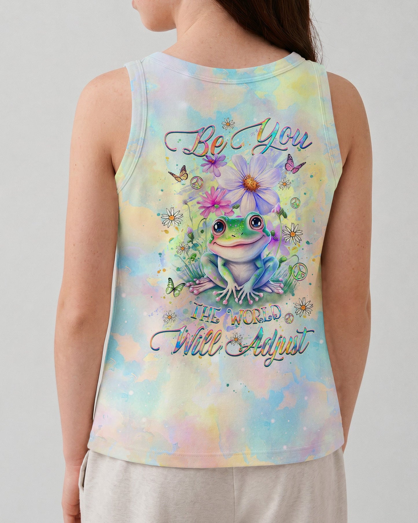 BE YOU THE WORLD WILL ADJUST FROG KIDS ALL OVER PRINT - YHKD1812233