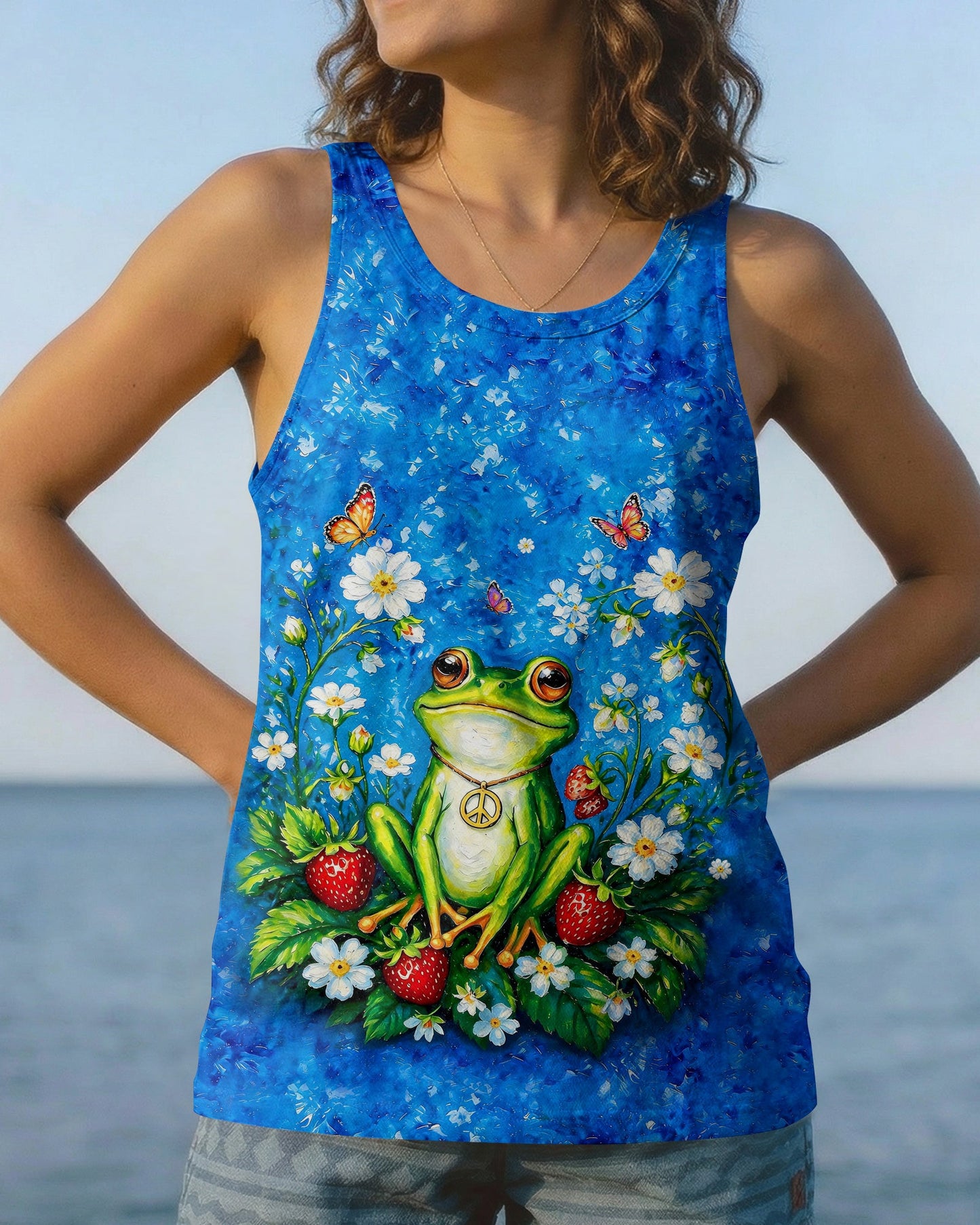 BE YOU THE WORLD WILL ADJUST FROG ALL OVER PRINT - TLHG0805264