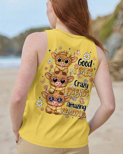GOOD TIMES CRAZY FRIENDS HIGHLAND COW ALL OVER PRINT - TLNT0707261