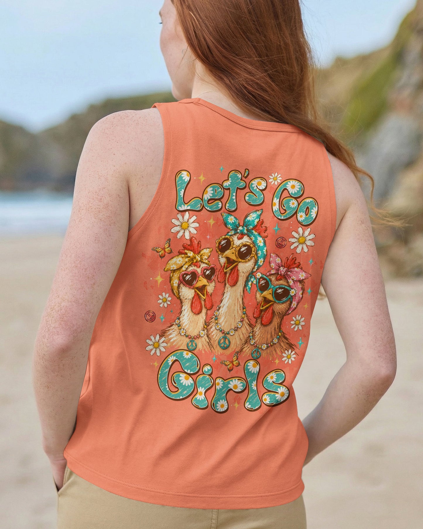 LET'S GO GIRLS CHICKEN ALL OVER PRINT - TLTW0107267