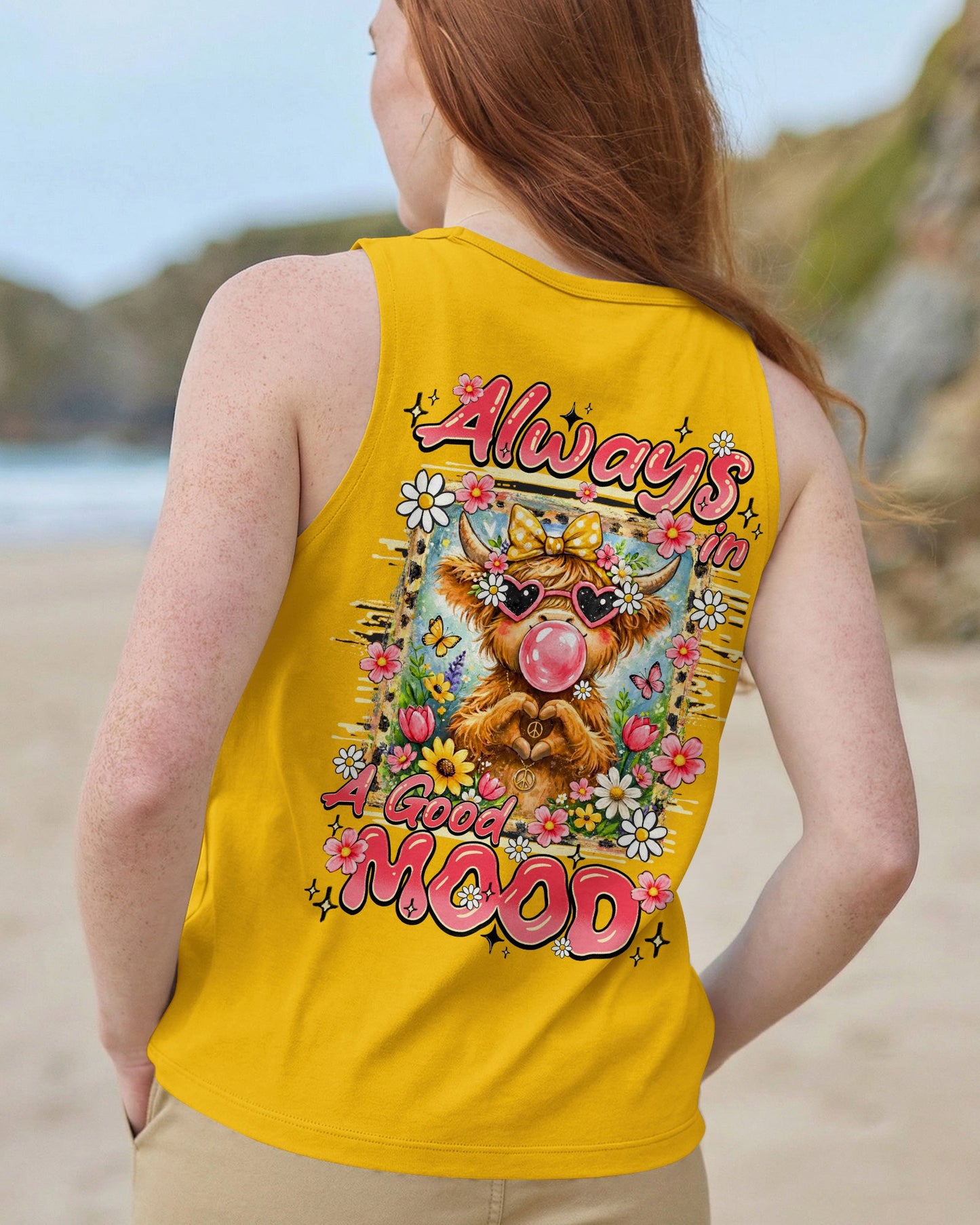 ALWAYS IN A GOOD MOOD COW ALL OVER PRINT - TY2105263