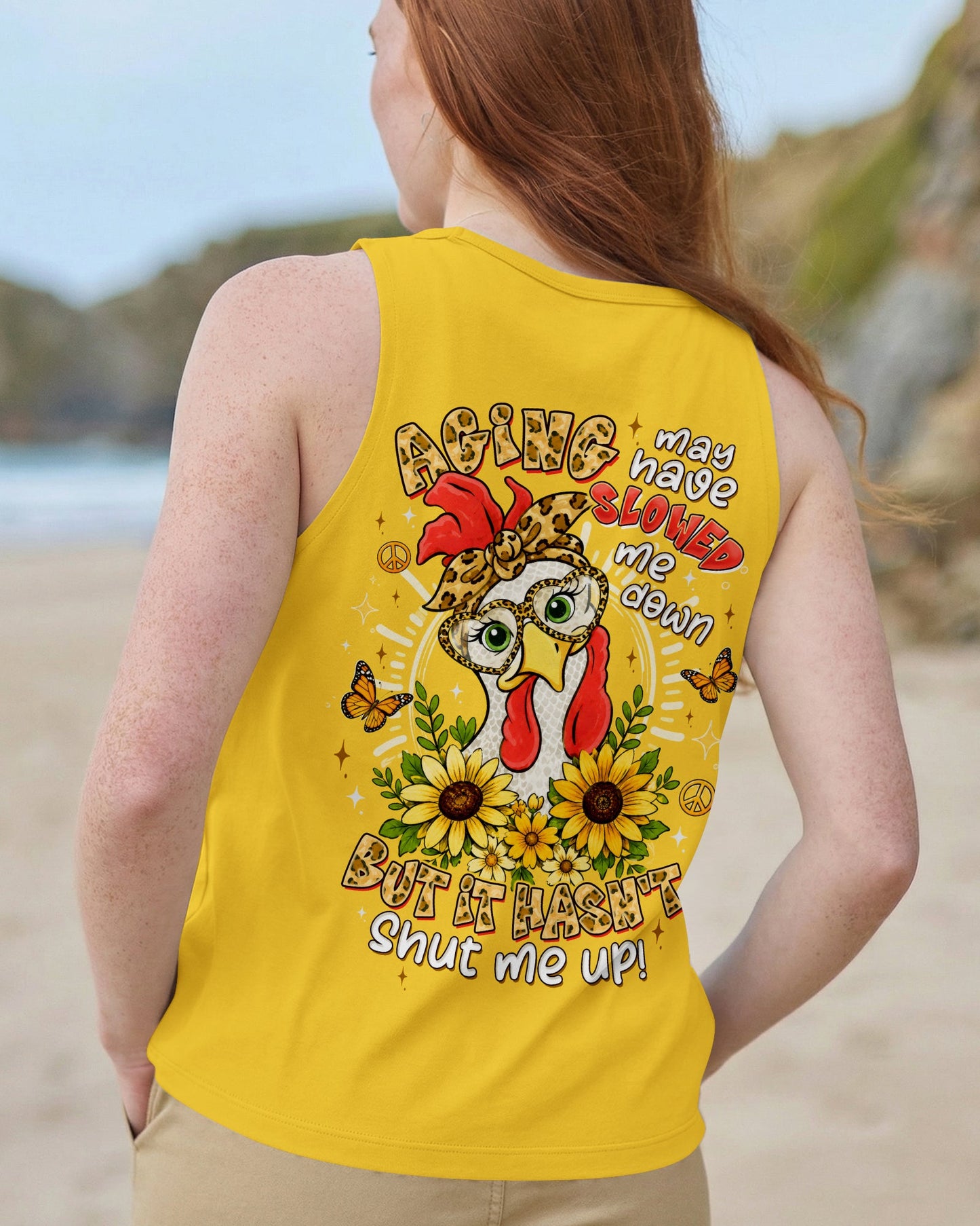 AGING MAY HAVE SLOWED ME DOWN CHICKEN ALL OVER PRINT - TLTW1906262