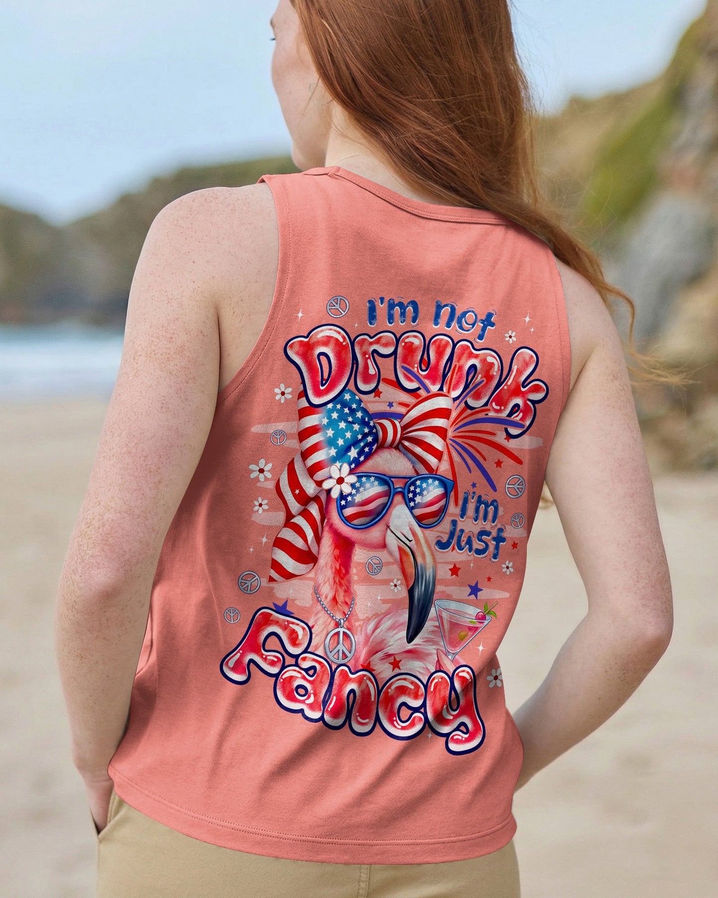 I'M NOT DRUNK I'M JUST FANCY FLAMINGO ALL OVER PRINT - TYPQ2104262