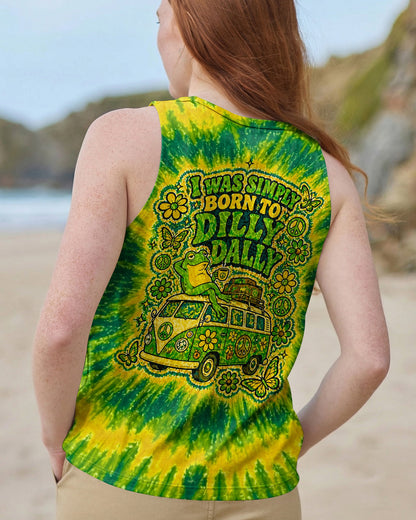 I WAS SIMPLY BORN TO DILLY DALLY FROG ALL OVER PRINT - TLNO2804261