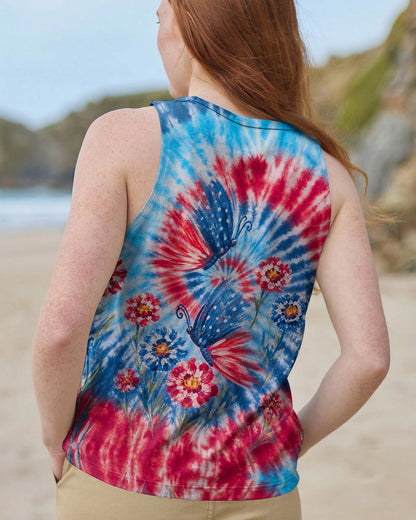 RED WHITE BLUE BUTTERFLY ALL OVER PRINT - RITD2406261