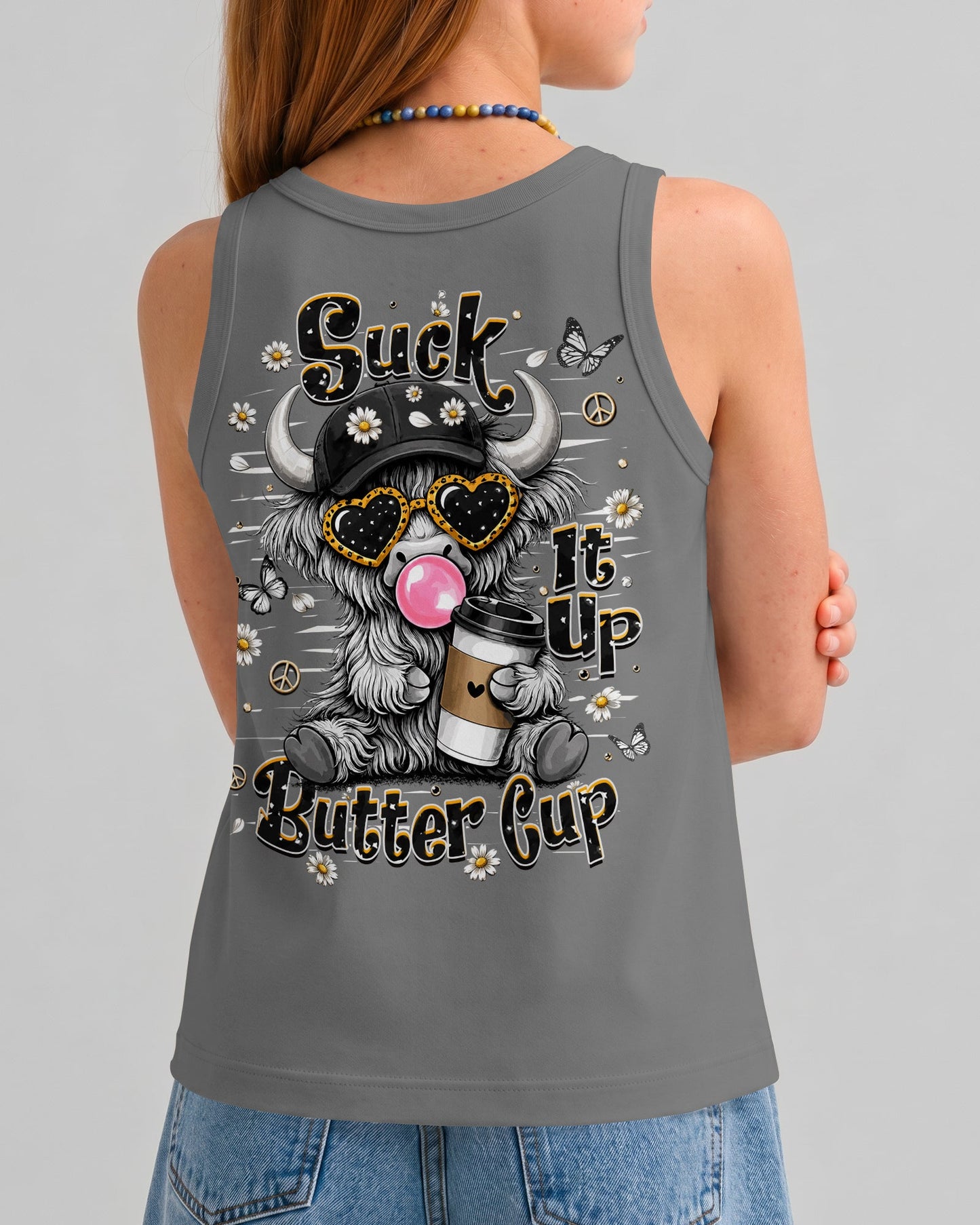 SUCK IT UP BUTTERCUP COW KIDS ALL OVER PRINT  - TLHN0806264