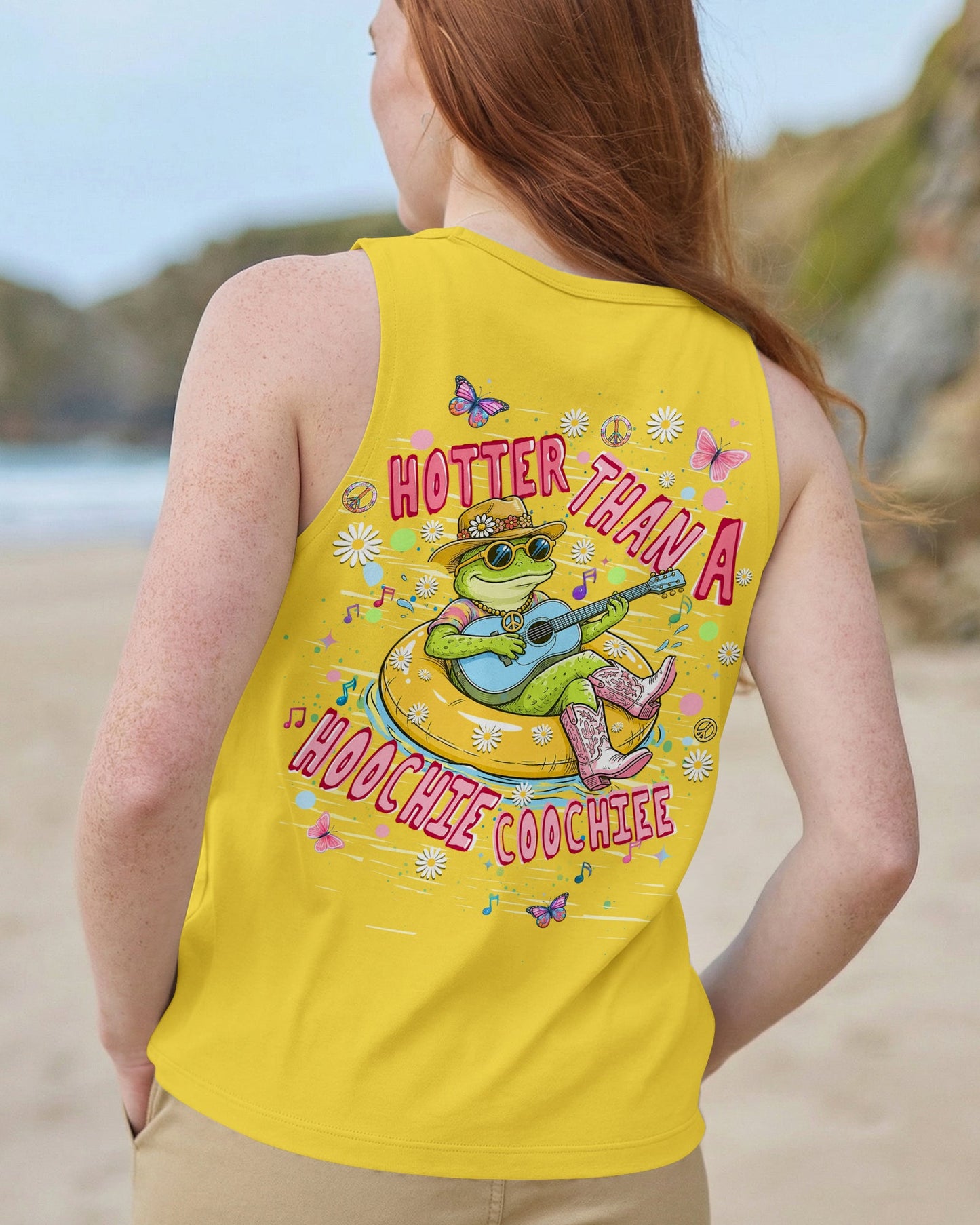 HOTTER THAN A HOOCHIE COOCHIE  FROG ALL OVER PRINT  - TLHN0505263