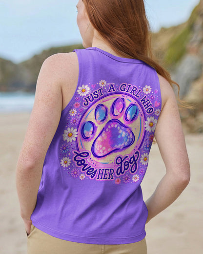 JUST A GIRL WHO LOVES HER DOG PAW ALL OVER PRINT  - TLNT0405264