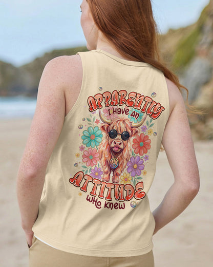 APPARENTLY I HAVE AN ATTITUDE WHO KNEW COW ALL OVER PRINT - TYPQ1004261