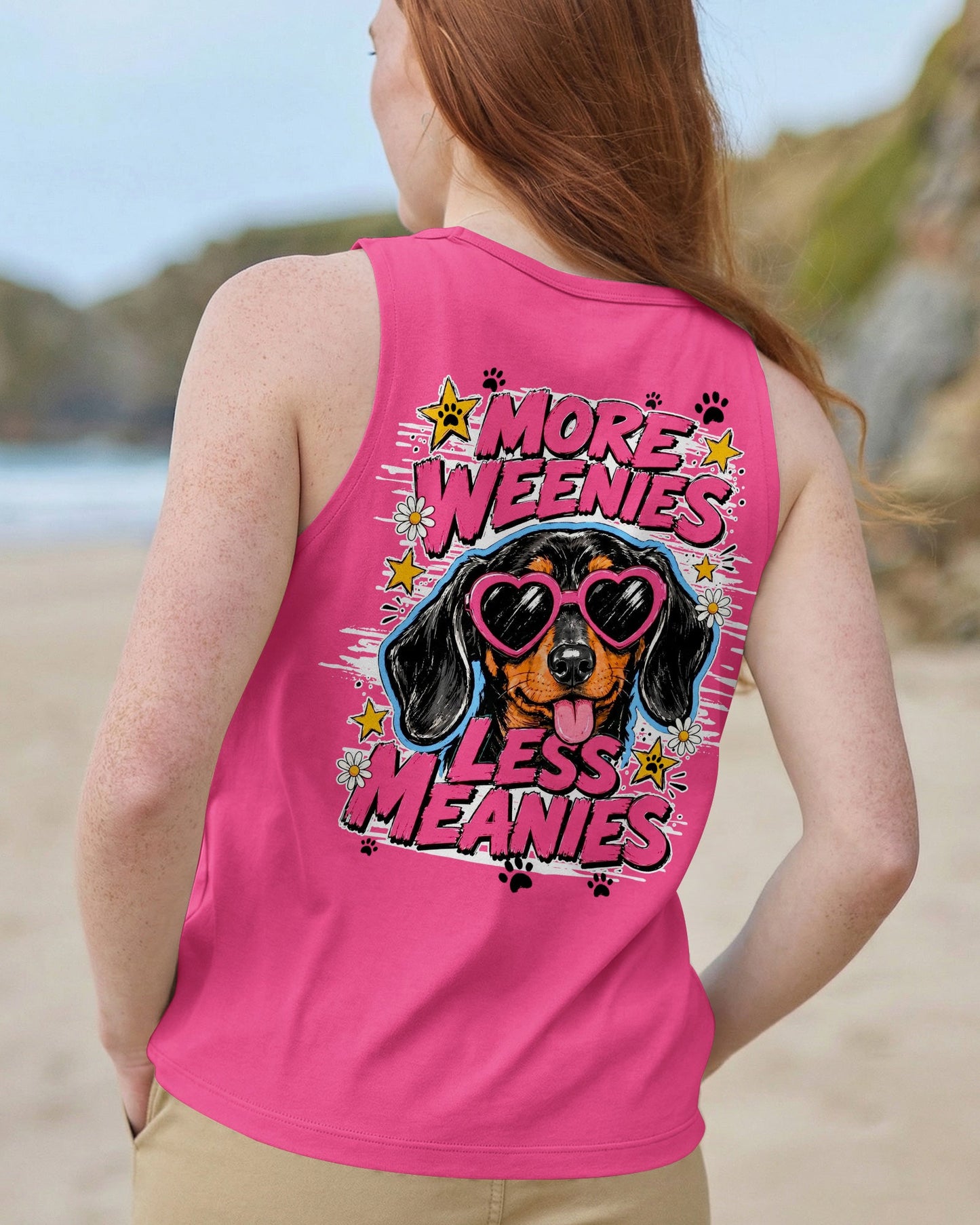MORE WEENIES LESS MEANIES DOG ALL OVER PRINT - TY1805263