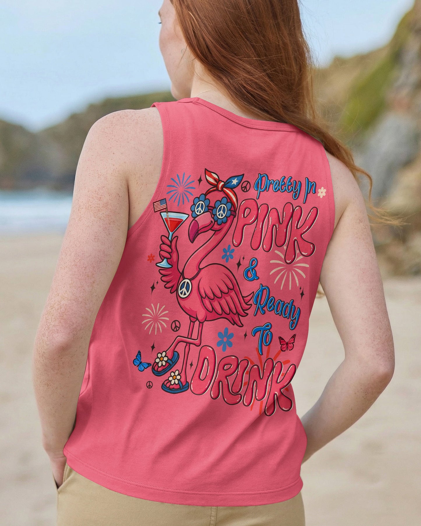 PRETTY IN PINK FLAMINGO ALL OVER PRINT - TYLN0304261