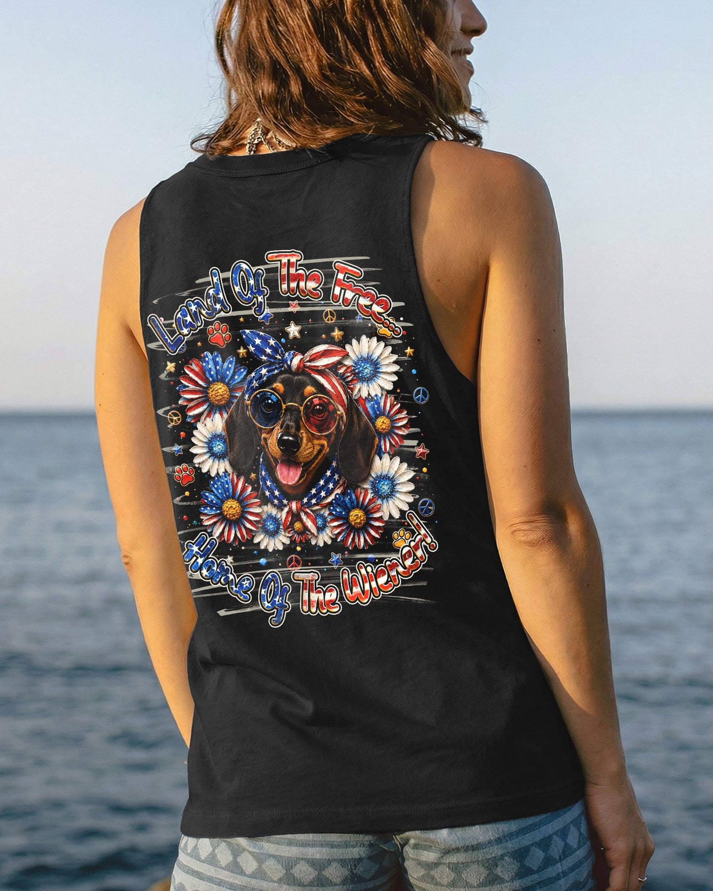 LAND OF THE FREE DACHSHUND DOG ALL OVER PRINT - TLHG1905261