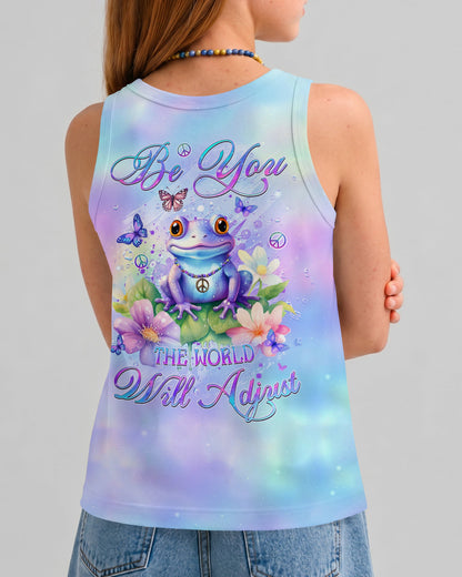 BE YOU THE WORLD WILL ADJUST FROG KIDS ALL OVER PRINT - YHDU1812237