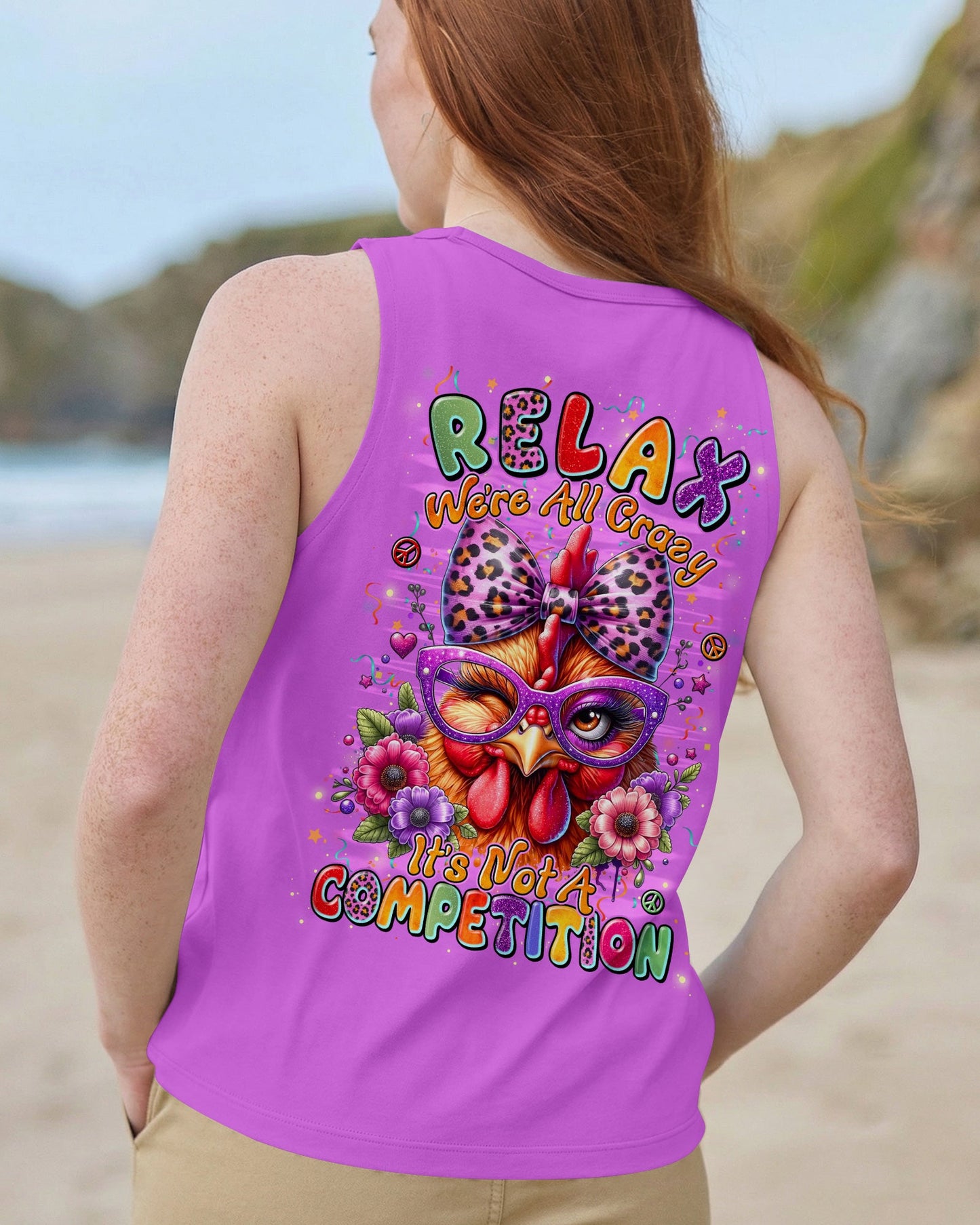 RELAX WE'RE ALL CRAZY CHICKEN ALL OVER PRINT - TYLN2906263