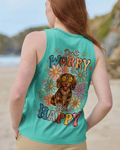 DON'T WORRY BE HAPPY DACHSHUND ALL OVER PRINT - TYQY1004261