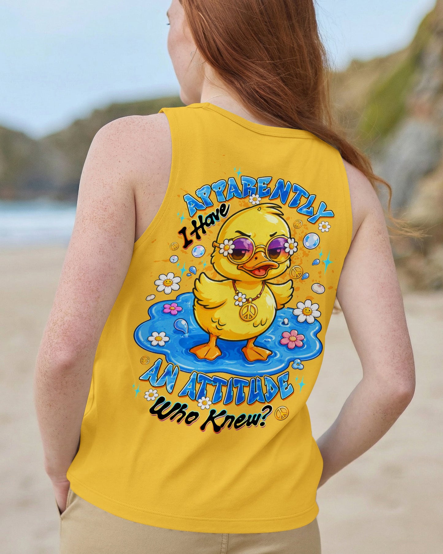 APPARENTLY I HAVE AN ATTITUDE WHO KNEW DUCK ALL OVER PRINT - TLTW2105263