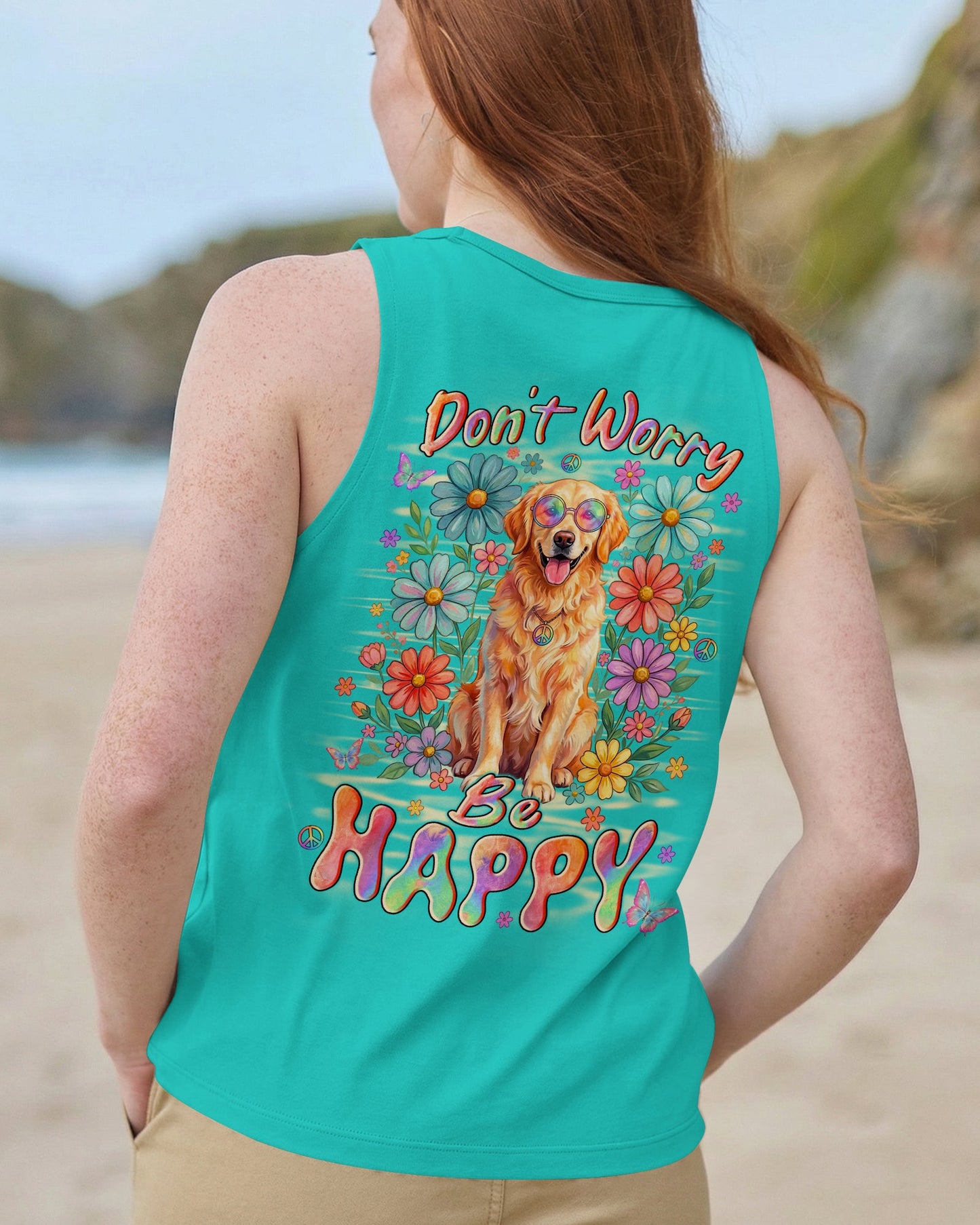 DON'T WORRY BE HAPPY GOLDEN RETRIEVER ALL OVER PRINT - TYLN0405262