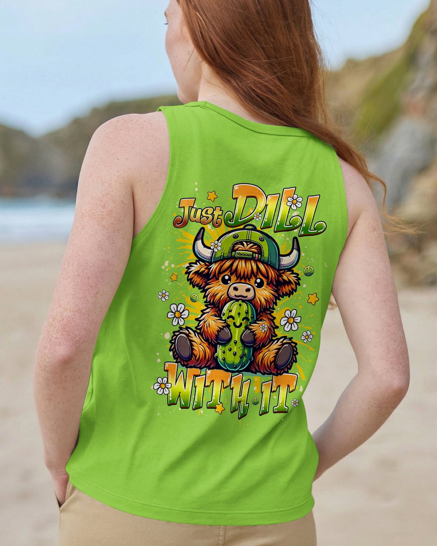 JUST DILL WITH IT COW ALL OVER PRINT - TLHG1106261