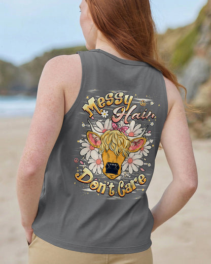 MESSY HAIR DON'T CARE COW ALL OVER PRINT - TLHG1806262
