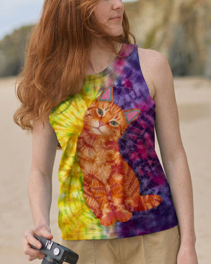 GROOVY CUTE CAT ALL OVER PRINT - TLHG2104261