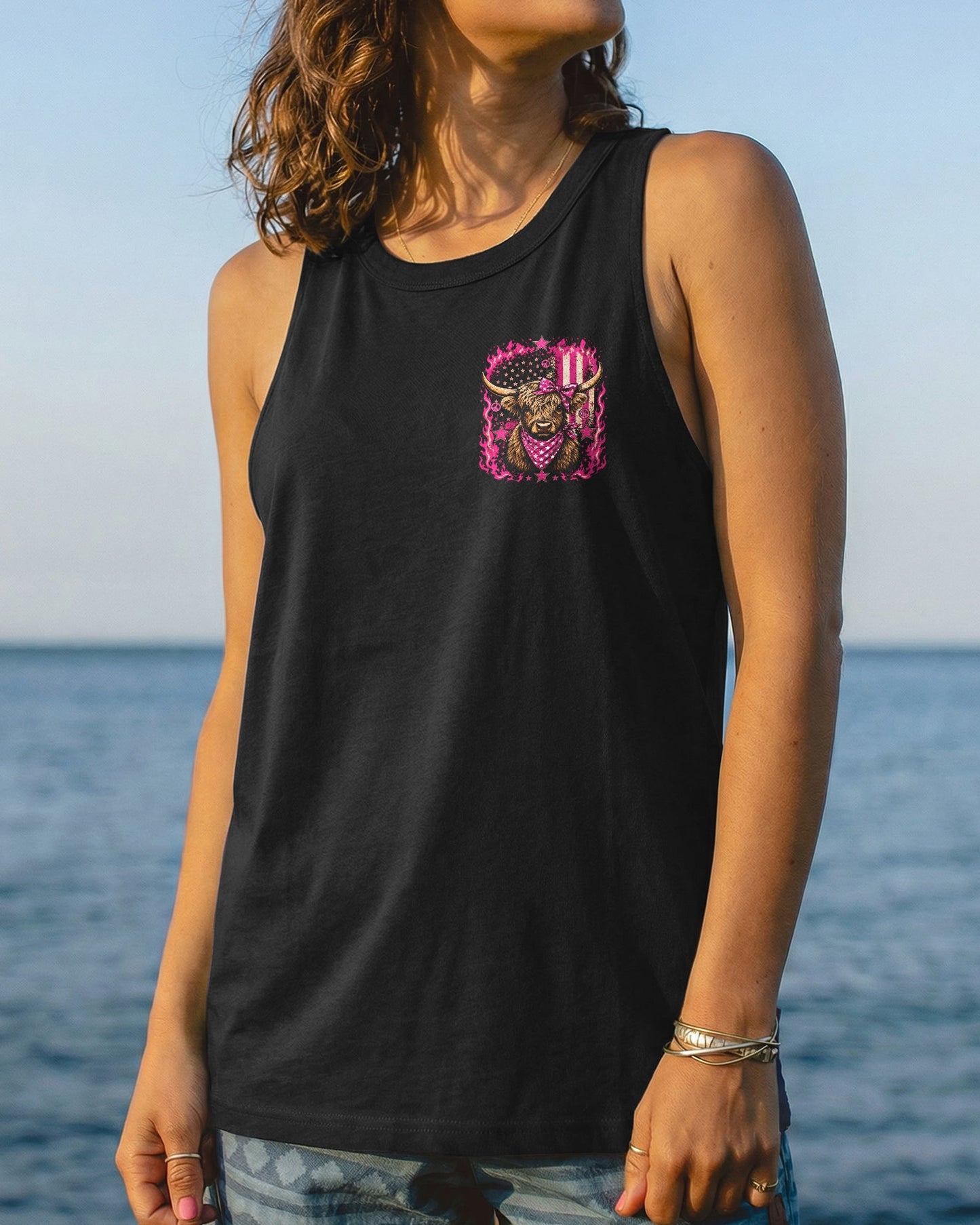 LAND OF THE FREE COW ALL OVER PRINT - TLHN0506261