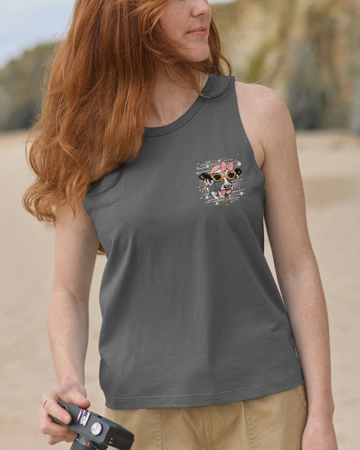 LITTLE BIT A HOT MESS COW ALL OVER PRINT  - TLHN1806264