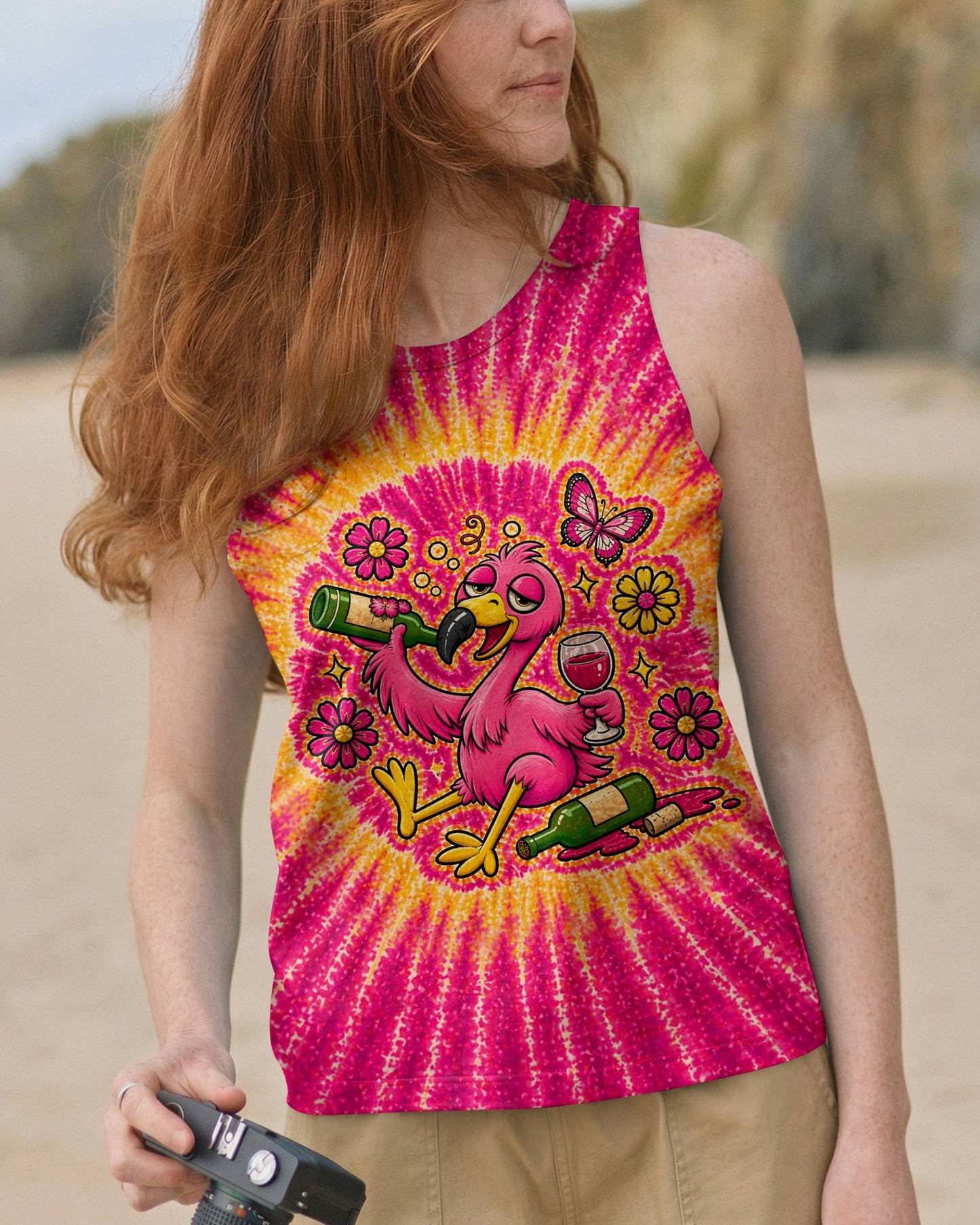 I'M NEVER DRINKING AGAIN FLAMINGO ALL OVER PRINT   - TLHN2804262