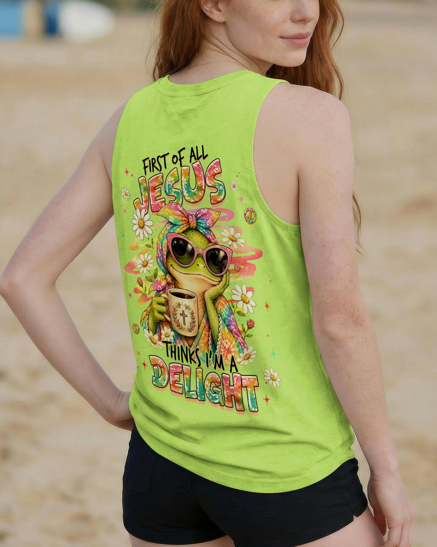 FIRST OF ALL JESUS THINKS FROG ALL OVER PRINT  - TLHG0107261