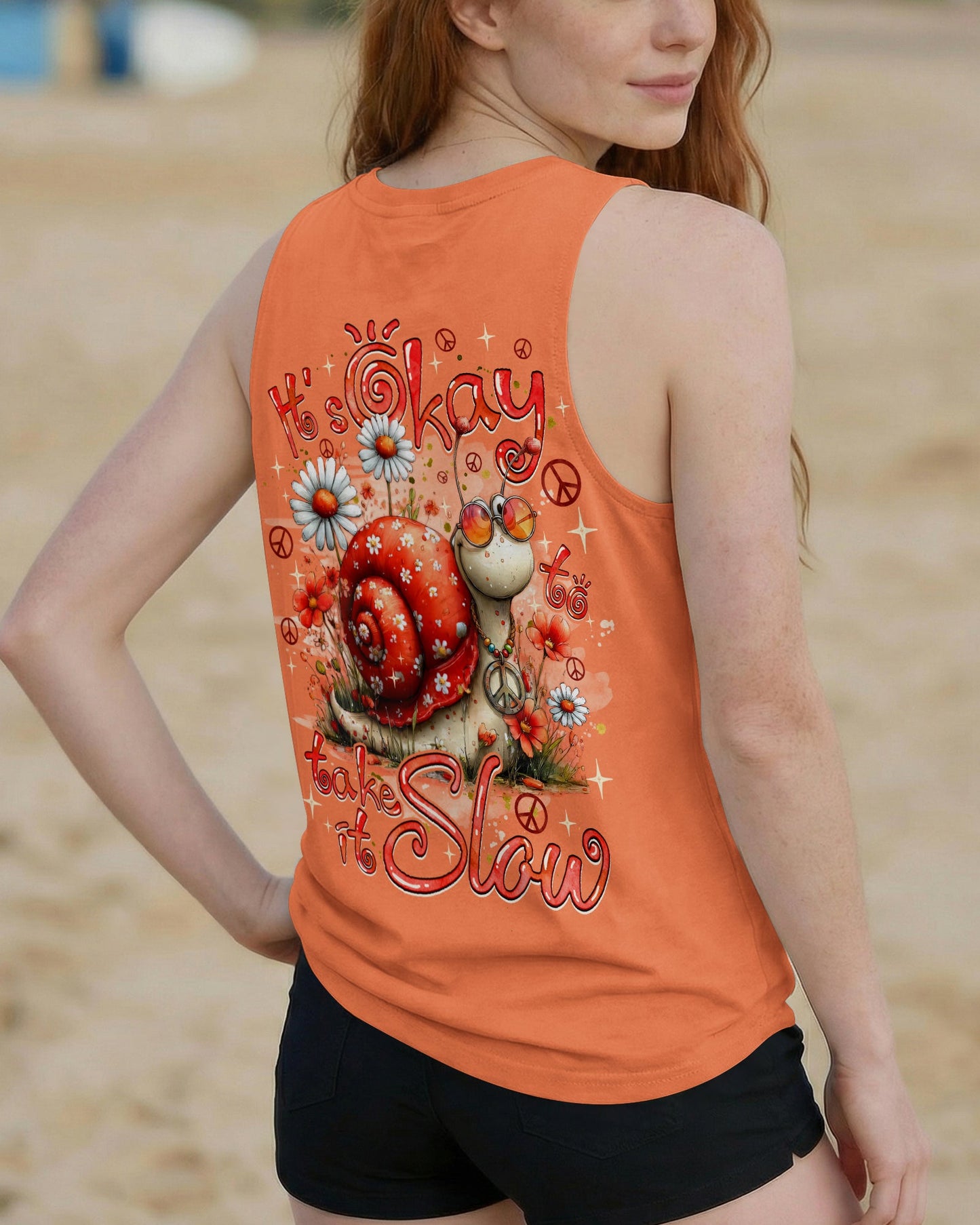 IT'S OKAY TO TAKE IT SLOW SNAIL ALL OVER PRINT - TYQY2506261