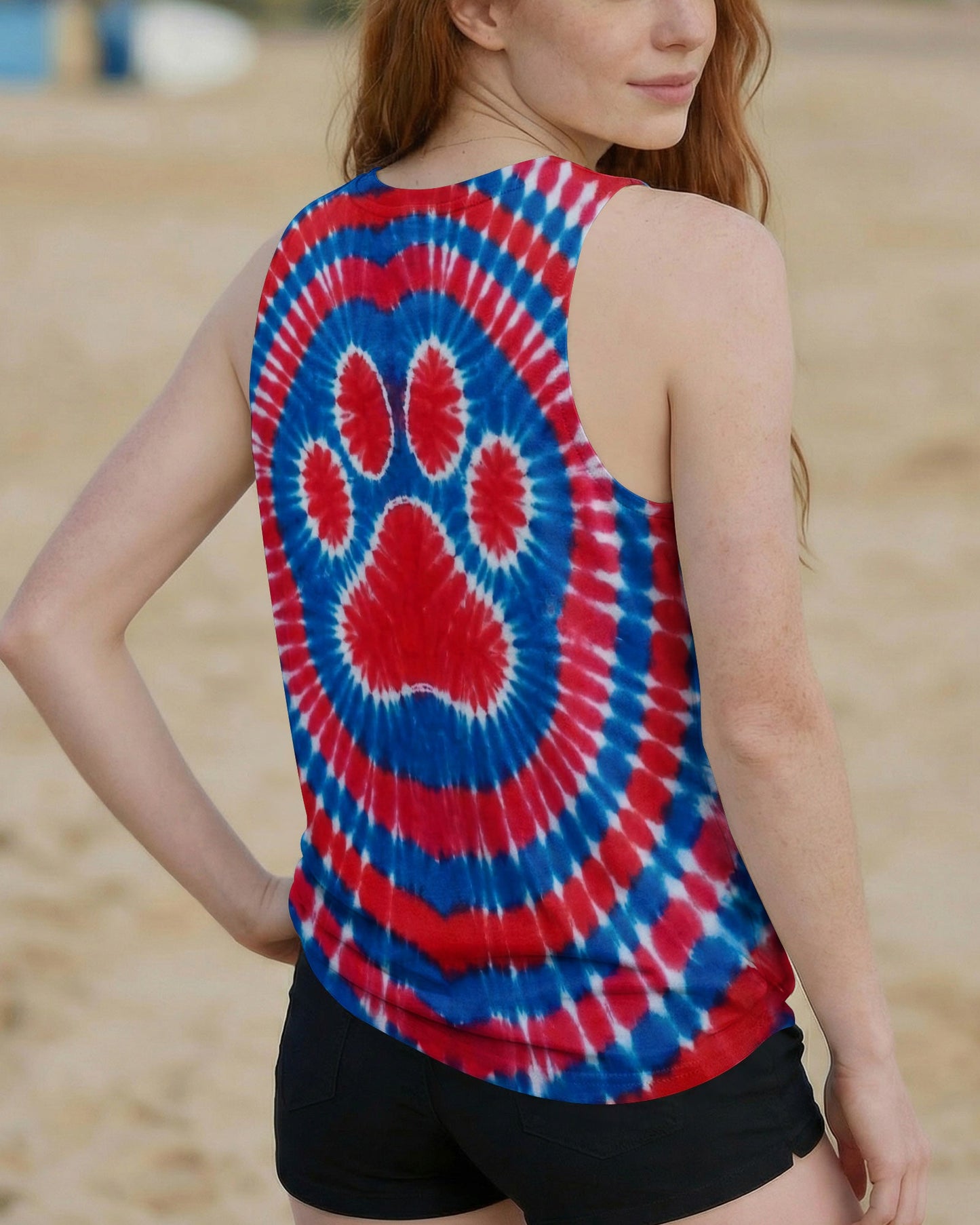 RED WHITE AND BLUE PAW ALL OVER PRINT - TYPQ0104261