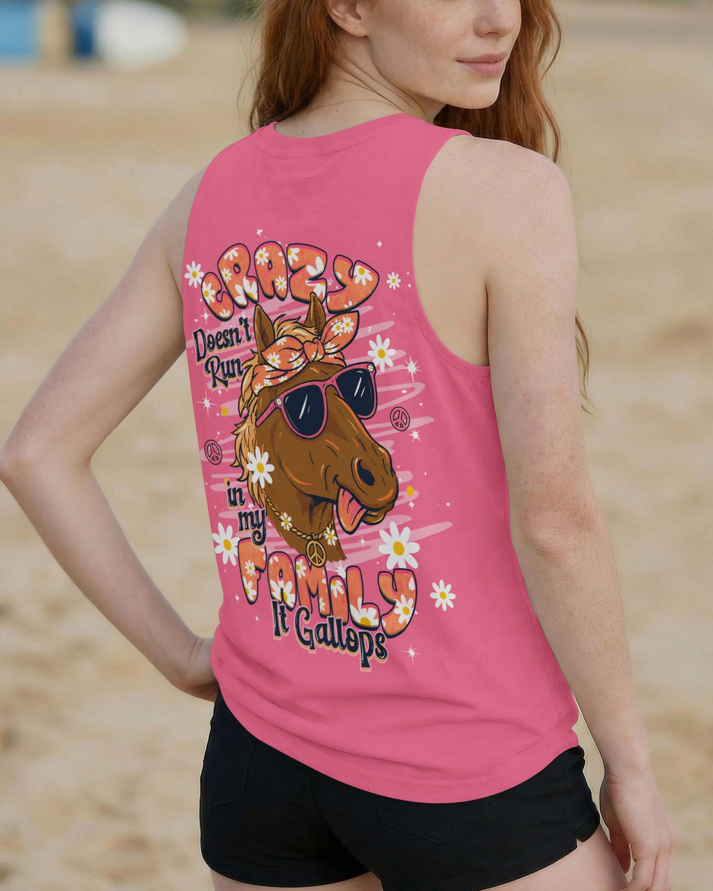 CRAZY DOESN'T RUN HORSE ALL OVER PRINT  - TLHG1506262
