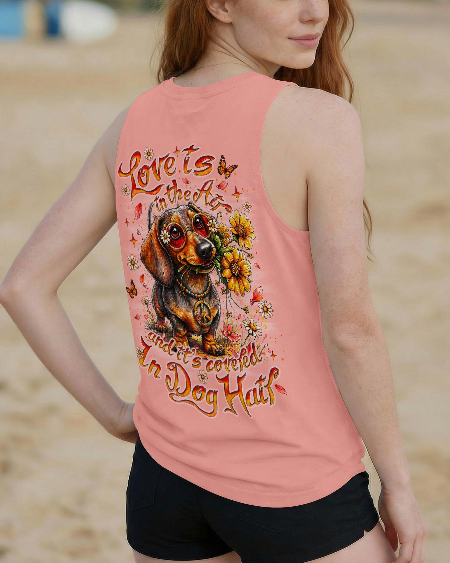 LOVE IS IN THE AIR DACHSHUND DOG ALL OVER PRINT   - TLNO0405261