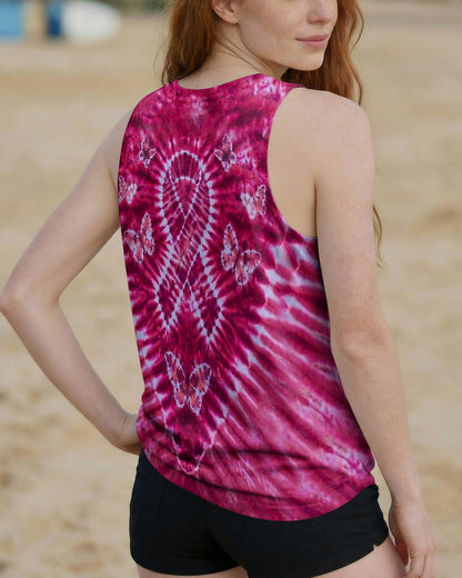 RIBBON BUTTERFLY  BREAST CANCER AWARENESS PINK SWIRL ALL OVER PRINT - TLHN1604261