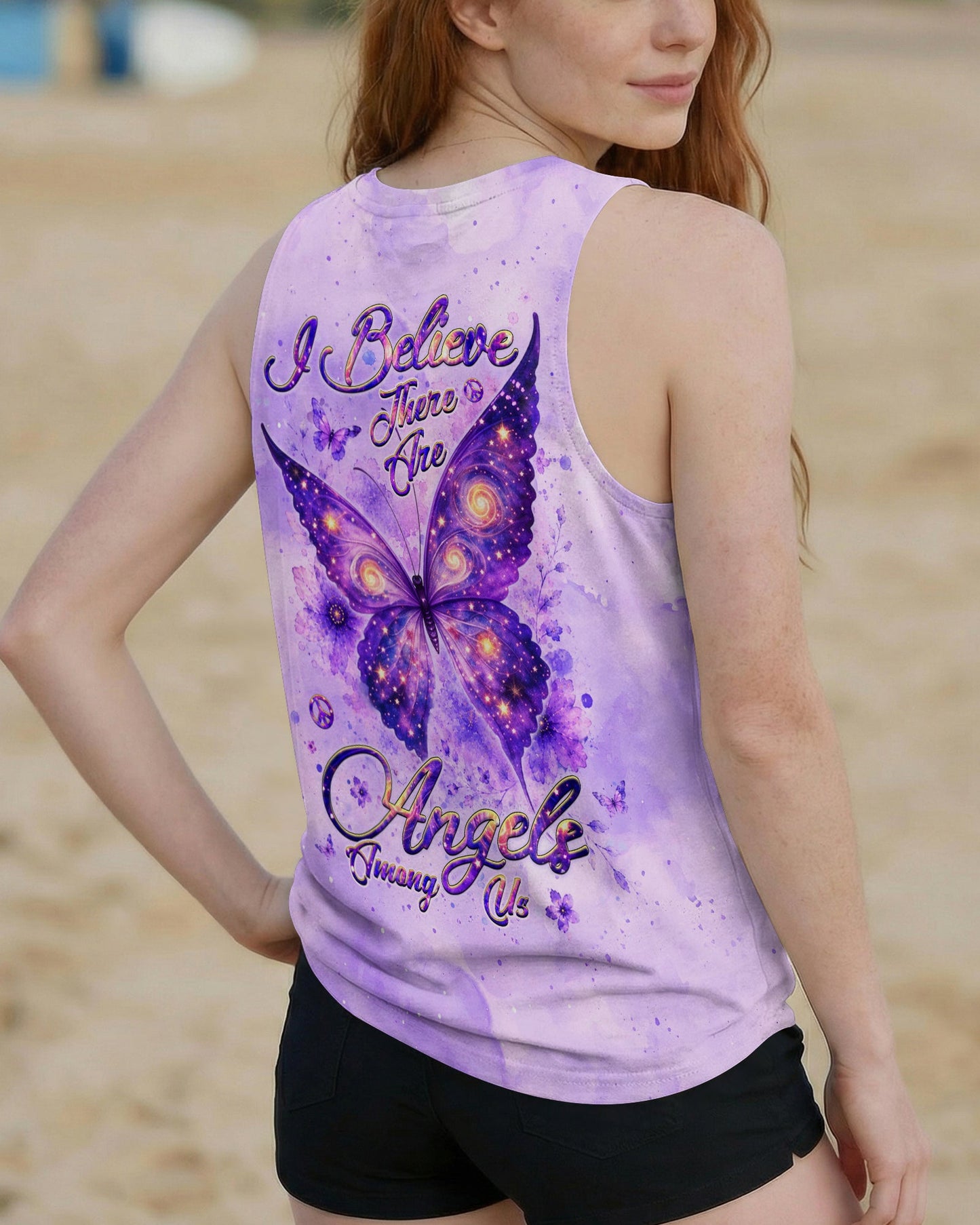 I BELIEVE THERE ARE ANGELS AMONG US BUTTERFLY ALL OVER PRINT - TLHG2906264