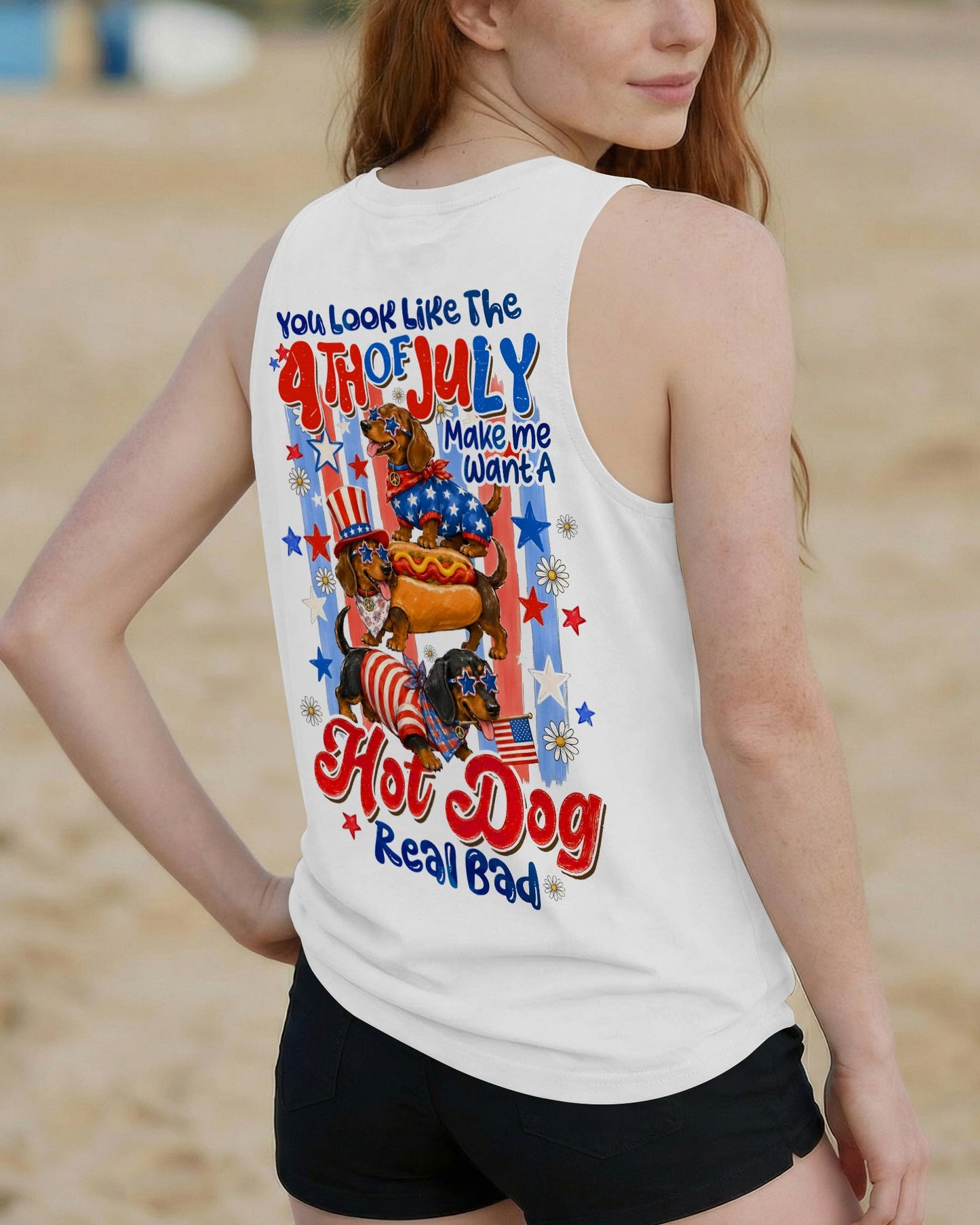 YOU LOOK LIKE THE 4TH OF JULY DACHSHUND DOG ALL OVER PRINT - TYQY0306262