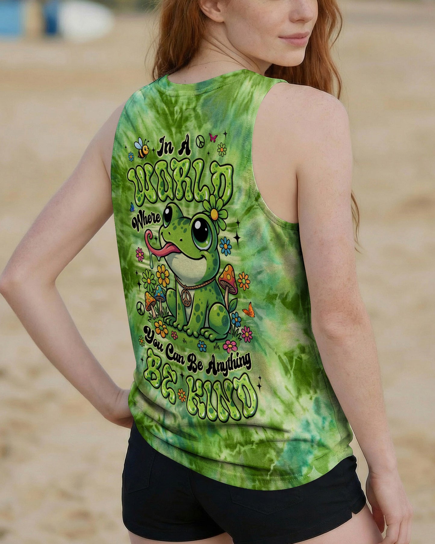 BE KIND FROG GREEN ALL OVER PRINT - TYLN2204262
